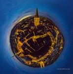 St. Peter Church at night. Planet St. Peter Church at night. Planet