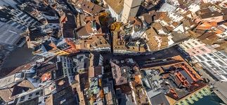 Above Zurich houses