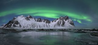 Aurora above the Stokksnes Aurora above the Stokksnes