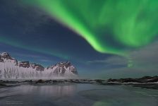 Aurora above the Stokksnes