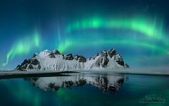 Aurora above the Stokksnes