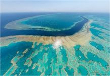 Bird's eye view of the Great Barrier Reef, Australia Bird's eye view of the Great Barrier Reef, Australia
