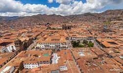 Bird's eye view of Cusco