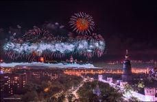 Novodevichy Monastery. Fireworks