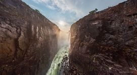 In the canyon. Victoria Falls, Zambia-Zimbabwe