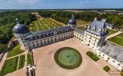 Over the main yard of Château de Valençay