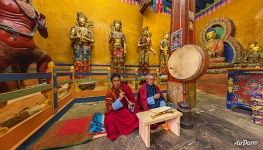 Puja in the Thangbi Lhakhang