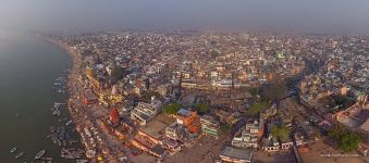 Varanasi from the altitude of 160 meters