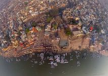 Varanasi from the altitude of 160 meters