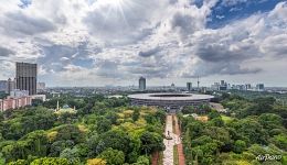 On the way to the Gelora Bung Karno Stadium On the way to the Gelora Bung Karno Stadium