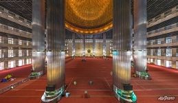 Interior of the Istiqlal Mosque Interior of the Istiqlal Mosque