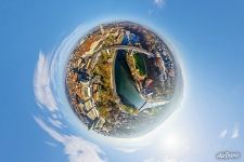 Above the Aare River. Planet Above the Aare River. Planet