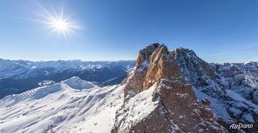 Sassolungo mountain, Dolomites Sassolungo mountain, Dolomites