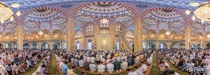 Inside the Akhmad Kadyrov Mosque. Grozny, Russia. Islam