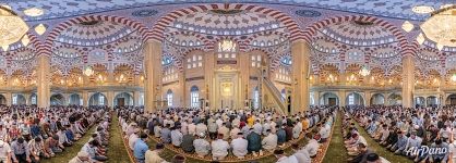 Inside the Akhmad Kadyrov Mosque. Grozny, Russia. Islam Inside the Akhmad Kadyrov Mosque. Grozny, Russia. Islam