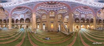 Interior of the Akhmad Kadyrov Mosque. Grozny, Russia. Islam