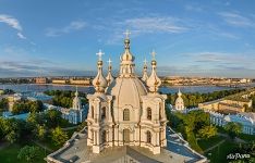 Smolny Cathedral. Saint Petersburg, Russia. Orthodoxy