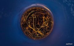 Porto at night. Planet