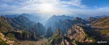 Bird’s eye view of Huangshan mountains Bird’s eye view of Huangshan mountains