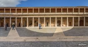 Panorama of the Patio of the Palace of Charles V