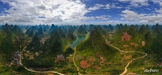 Guilin National Park. Over the Lake Valley