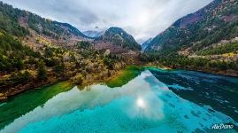 National Park Jiuzhaigou. Above the Five Flower Lake National Park Jiuzhaigou. Above the Five Flower Lake