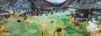 Huanglong, Sichuan. Above the Multi-Colored Pond Huanglong, Sichuan. Above the Multi-Colored Pond