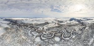 Bird’s eye view of winter landscapes of Yamal Bird’s eye view of winter landscapes of Yamal