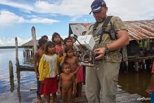 Stas Sedov and local kids