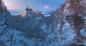 Neuschwanstein Castle in winter, Germany Neuschwanstein Castle in winter, Germany