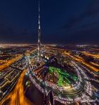 Burj Khalifa at night. Dubai, UAE