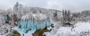 Plitvice Lakes National Park in winter
