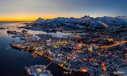 Svolvær at sunset