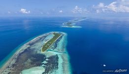 Mahaddhoo Island from above Mahaddhoo Island from above