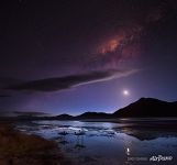 Laguna Colorada Lake at night, Bolivia Laguna Colorada Lake at night, Bolivia