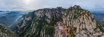 Abbey of Montserrat from above