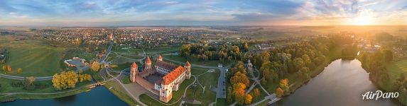 Mir Castle from above. Panorama