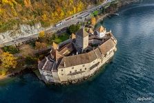 Chillon Castle from above