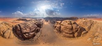 Among rocks of the desert