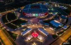 Spartak Stadium (Otkritie Arena) at night, Moscow Spartak Stadium (Otkritie Arena) at night, Moscow