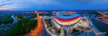 Panorama of Mordovia Arena at night, Saransk Panorama of Mordovia Arena at night, Saransk