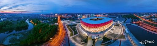 Panorama of Mordovia Arena at night, Saransk Panorama of Mordovia Arena at night, Saransk
