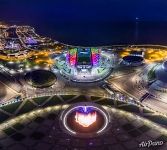 Fisht Stadium at night, Sochi