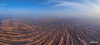 Aerial view on Yardang Geopark