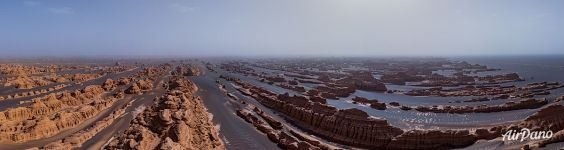 Panorama of Yardang Geopark Panorama of Yardang Geopark
