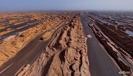 Rock formations of Dunhuang Yardang National Geopark