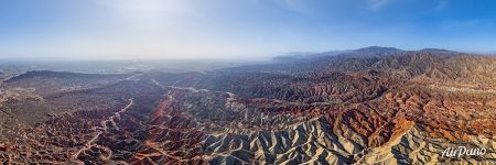 Panorama of the Zhangye Danxia Geopark Panorama of the Zhangye Danxia Geopark