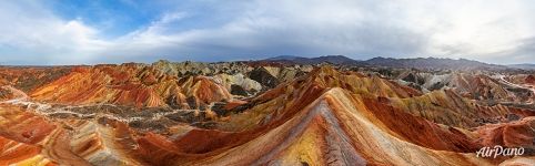 Panorama of the Zhangye Danxia Geopark