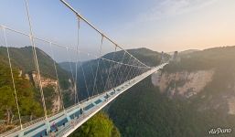 People on the Zhangjiajie Glass Bridge People on the Zhangjiajie Glass Bridge