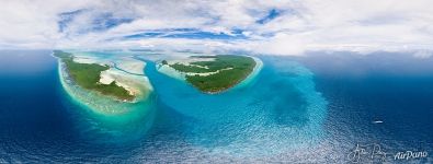 Polymnie, Grande Passe, Île Picard, Aldabra atoll. Panorama